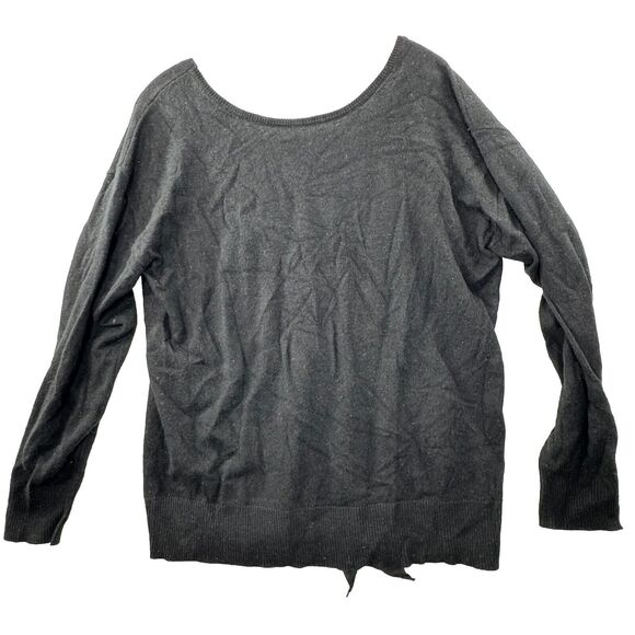 Trina Turk Wool‎ & Cashmere Blend Black Pullover Sweater Womens XL Cutout Soft - Picture 1 of 12